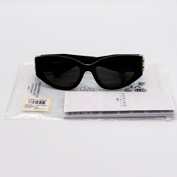 NEW BALENCIAGA OVERSIZED SUNGLASSES BALENCIAGA BB0324SK 002 - Picture 11 of 12
